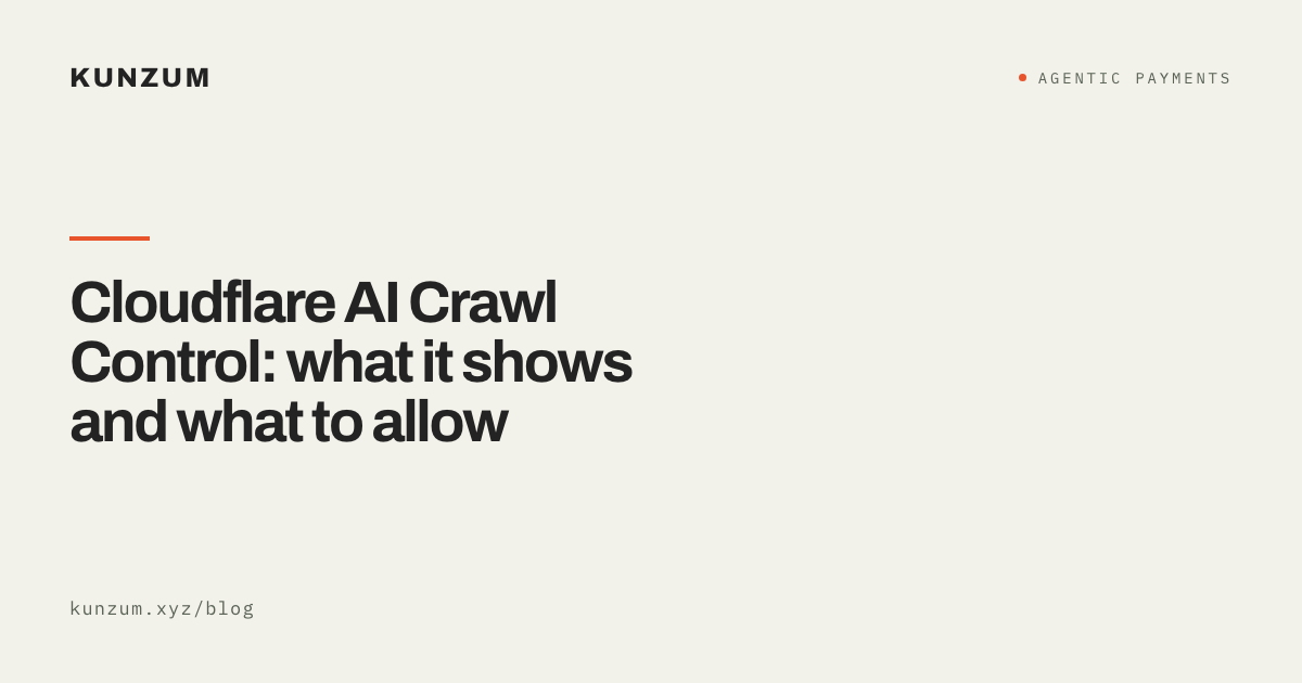 Cloudflare AI Crawl Control: what it shows and what to allow