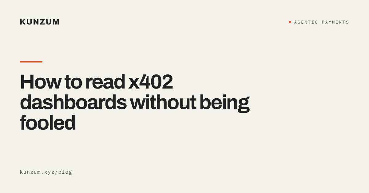 How to read x402 dashboards without being fooled