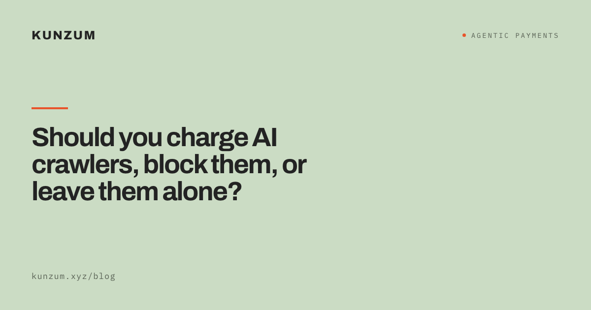Should you charge AI crawlers, block them, or leave them alone?